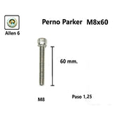 Perno Parker M8 x 60 #1 Unidad.