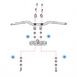 Kit 4 Gomas base manubrio 450