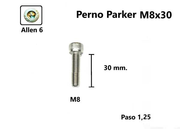 Perno Parker 8 x 30 #1 Original Royal Enfield Royal Enfield Pernos y Chavetas