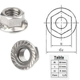 Tuercas Nuevas Inox para Tensor #2 (Par) Royal Enfield Varios