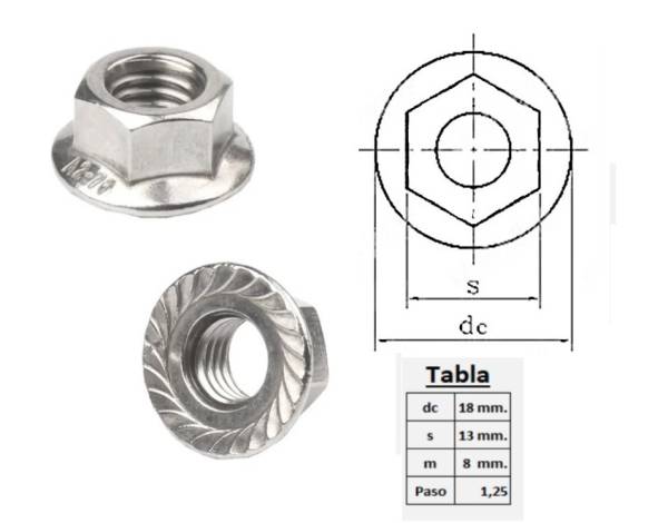 Tuercas Nuevas Inox para Tensor #2 (Par) Royal Enfield Varios