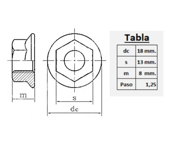 Tuercas Nuevas Inox para Tensor #2 (Par)