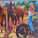 Letrero 20x30 Caballos y Moto Royal Enfield Letrero Decorativo