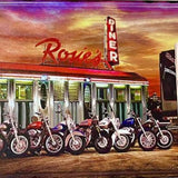 Letrero 20x30 Diner Rosies Royal Enfield Letrero Decorativo