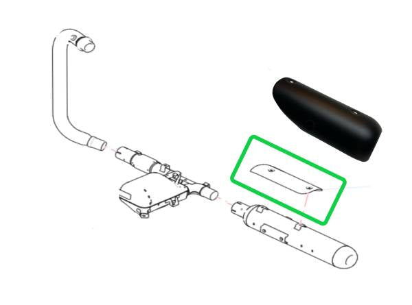 Protector Escacpe Trasero Negro Royal Enfield Meteor 350 Accesorios