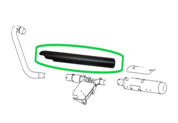 Protector Esacpe Central Negro Royal Enfield Meteor 350 Accesorios