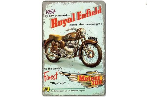 Letrero 20x30 Royal Finest 700 Royal Enfield Letrero Decorativo