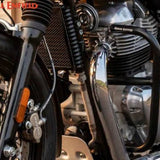 Protector Motor Acero Inoxidable Grande Negro