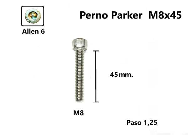 Perno Parker 8 x 45 #1 Original Royal Enfield Royal Enfield Pernos y Chavetas