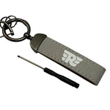 Llavero cuero Gris con Zinc