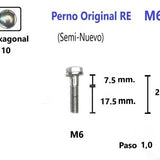 Perno Hexagonal Cabeza Cromada M6 x 25 #1 Unidad (Semi-Nuevo) Royal Enfield Pernos y Chavetas